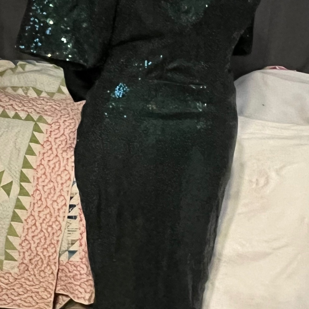 Dark Green sparkly holiday dress